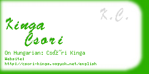 kinga csori business card